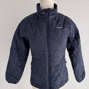 Patagonia Kids Dark Blue Quilted Puffer Jacket size 10/M